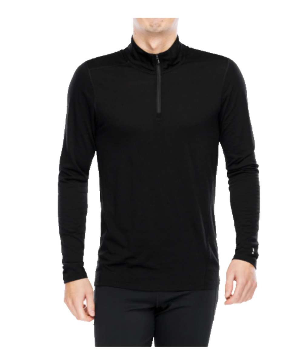 Smartwool Classic Season Merino wool 1/4 Zip Boxed Pullover Y2K black XL A008475